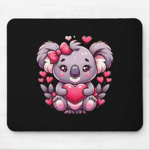 Koala Valentinstag Herzen Bär Mousepad
