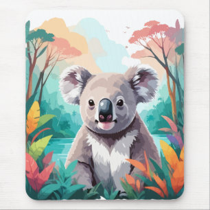 Koala Vector Art Animal in the Majestic Nature Mousepad