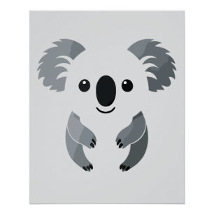 Koala Vector Art Animal Modern Urban City Grafik Poster