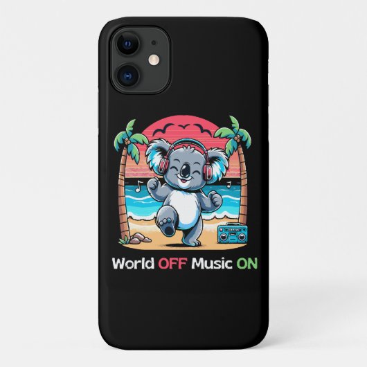 Koala Vibing am Strand Case-Mate iPhone Hülle (Rückseite)