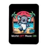 Koala Vibing am Strand Magnet (Vertikal)