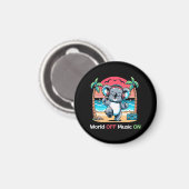Koala Vibing am Strand Magnet (Vorderseite/Rückseite)