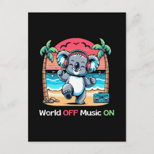 Koala vibt am Strand Postkarte