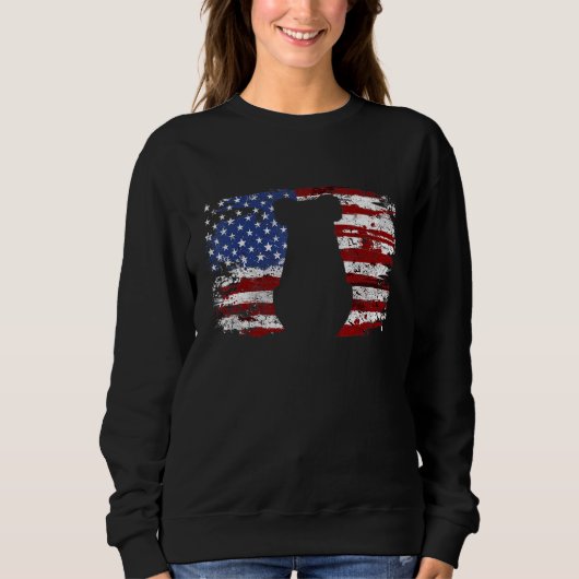 Koala Vintage Flagge der USA Sweatshirt (Vorderseite)