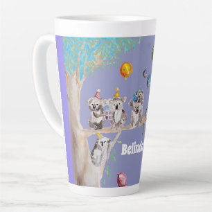 Koala-Wasserfarbe-Lila-Birthday-Party-Latte-Mug Milchtasse