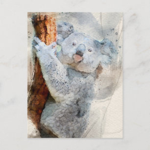 Koala Watercolor Postcard 2022 Postkarte