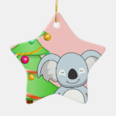 Koala-Weihnachten Keramikornament (Vorne)
