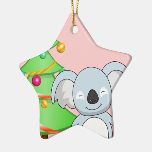 Koala-Weihnachten Keramikornament (Links)