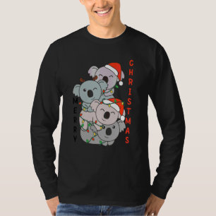 Koala Weihnachten Weihnachtsbaum Tiere Niedlicher  T-Shirt