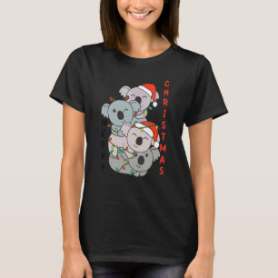Koala Weihnachten Weihnachtsbaum Tiere Niedlicher T-Shirt