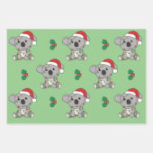 Koala Weihnachten Wintertiere Urlaub Koalas Geschenkpapier Set (Vorderseite 3)