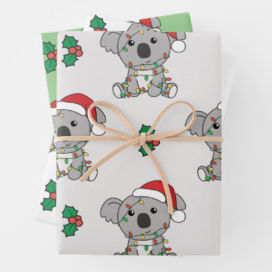 Koala Weihnachten Wintertiere Urlaub Koalas Geschenkpapier Set