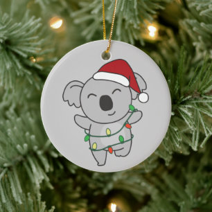 Koala Weihnachts-Wintertiere Koalas Keramik Orna Ornament
