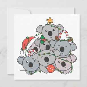 Koala-Weihnachtsbaum Lustiger Tier-Weihnachtsaufru Einladung