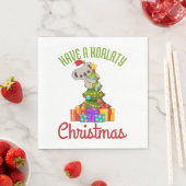 Koala-Weihnachtsbaum Süßer Weihnachtswitz Serviette (Beispiel)