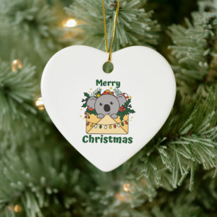 Koala Weihnachtsbrief Winter Animals Koalas Keramik Ornament