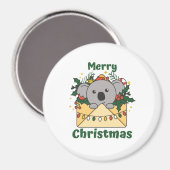 Koala Weihnachtsbrief Winter Animals Koalas Magnet (Vorderseite/Rückseite)