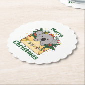 Koala Weihnachtsbrief Winter Animals Koalas Untersetzer (angewinkelt)