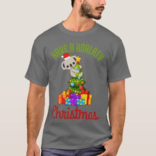 Koala Weihnachtsjunge T-Shirt (Vorderseite)