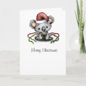 Koala-Weihnachtskarte Feiertagskarte (Vorderseite)