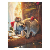 Koala-Weihnachtsmannmütze in Gumtree Tischdecke (Vorderseite)