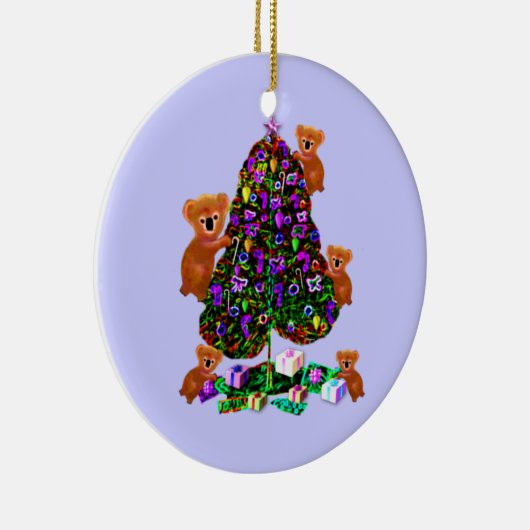 Koala-Weihnachtsmorgen-Verzierungen Keramik Ornament (Rechts)