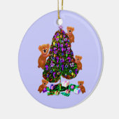 Koala-Weihnachtsmorgen-Verzierungen Keramik Ornament (Links)