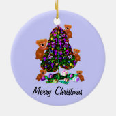 Koala-Weihnachtsmorgen-Verzierungen Keramikornament (Hinten)