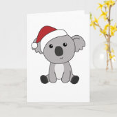 Koala Weihnachtsschnee Wintertiere Koalas Karte (Gelbe Blume)