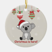 Koala Weihnachtsschnee Wintertiere Koalas Keramik Keramik Ornament (Vorne)