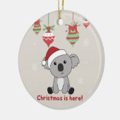 Koala Weihnachtsschnee Wintertiere Koalas Keramik Keramik Ornament (Links)