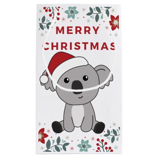 Koala Weihnachtsschnee Wintertiere Koalas Kleine G Kleine Geschenktüte (Rückseite)