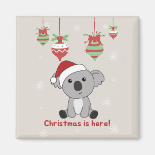 Koala Weihnachtsschnee Wintertiere Koalas Magnet