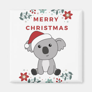 Koala Weihnachtsschnee Wintertiere Koalas Magnet