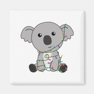 Koala Weihnachtsschnee Wintertiere Koalas Magnet