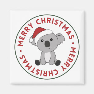 Koala Weihnachtsschnee Wintertiere Koalas Magnet