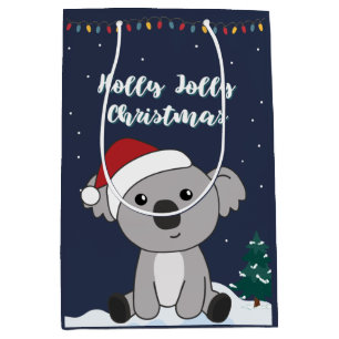 Koala Weihnachtsschnee Wintertiere Koalas Mittel Mittlere Geschenktüte
