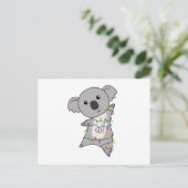 Koala Weihnachtsschnee Wintertiere Koalas Postkarte (Stehend Vorderseite)