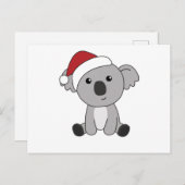 Koala Weihnachtsschnee Wintertiere Koalas Postkarte (Vorne/Hinten)