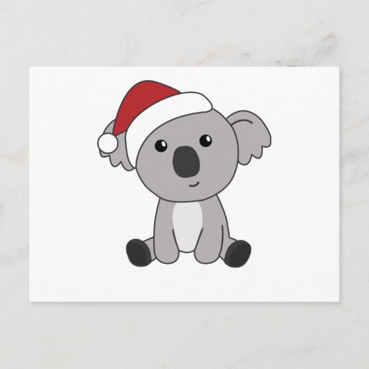 Koala Weihnachtsschnee Wintertiere Koalas Postkarte (Vorderseite)