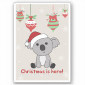 Koala Weihnachtsschnee Wintertiere Koalas Sticker (Vorderseite)