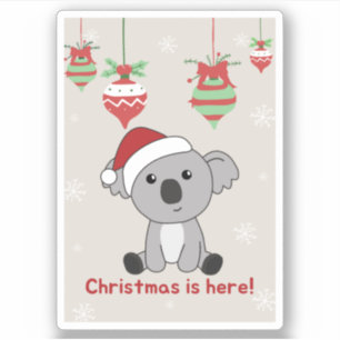 Koala Weihnachtsschnee Wintertiere Koalas Sticker