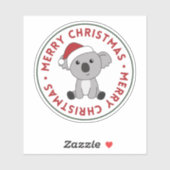 Koala Weihnachtsschnee Wintertiere Koalas Sticker (Blatt)
