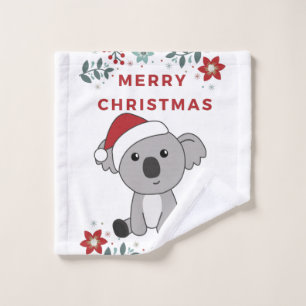 Koala Weihnachtsschnee Wintertiere Koalas Waschlappen