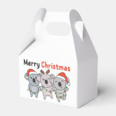 Koala Weihnachtstiere Koalas Frohe Weihnachten Geschenkschachtel (Rückseite)