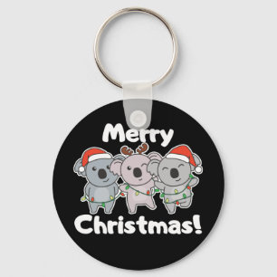 Koala Weihnachtstiere Koalas Frohe Weihnachtszeit Schlüsselanhänger