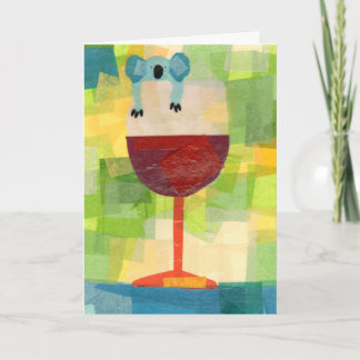 Koala-Wein mit Mitteilung Karte