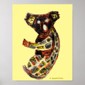 Koala Wild Animal Aboriginal Art Poster (Vorne)