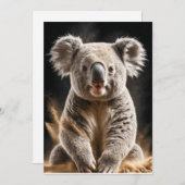 Koala Wild Animal Elegante Dramatisches Portrait M Ankündigung (Vorne/Hinten)