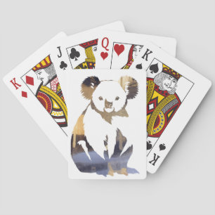 Koala Wildlife Nature Illustration Silhouette Spaß Spielkarten